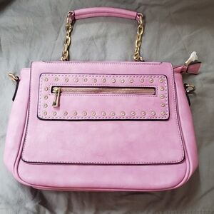 Women’s Pink Stud-Accent Shoulder Bag